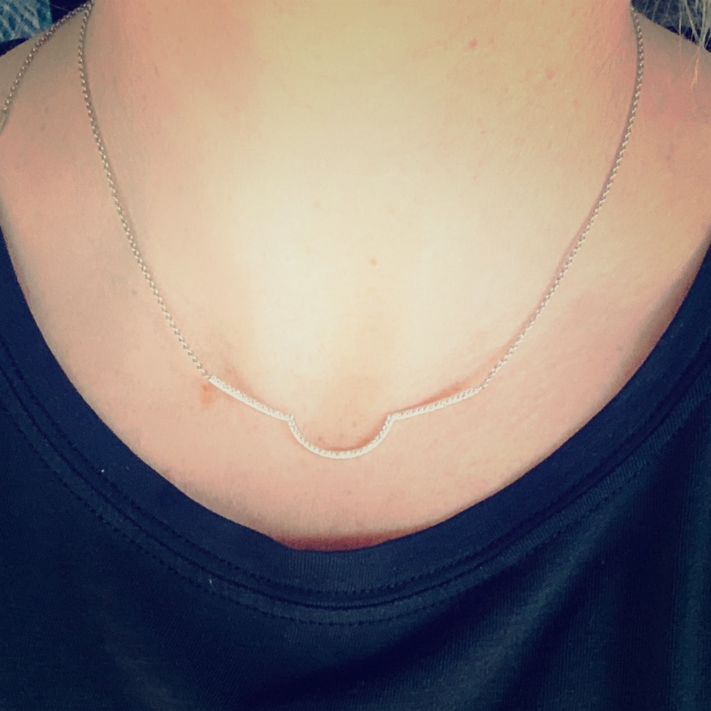 Nadri pave crystal bar necklace - adjustable!